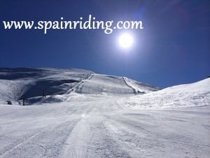 horsebackriding skiing