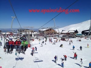 skiing and riding in spain